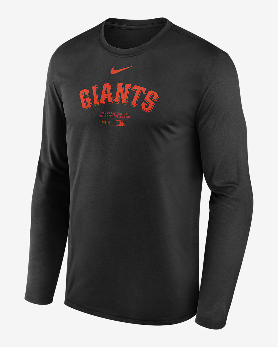 San Francisco Giants Authentic Collection Practice Men s Nike Dri FIT MLB Long Sleeve T Shirt